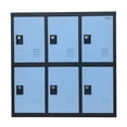 thumbnail image 1 of 6 Door Staff Locker with Lock Latch, Office Cabinet for Books Files Lunch Boxes Storage, 1 of 6