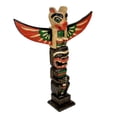 thumbnail image 2 of Zeckos 20 inch Light Brown Wood Carved Northwest Coast Totem Sculpture Home Decor, 2 of 13
