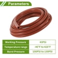 thumbnail image 6 of Unique Bargains 33Ft 1/2" 12mm ID 3.5mm Thickness Silicone Vacuum Hose for Air and Water Red, 6 of 6