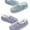 2-Pair Fluffy Purple/Teal, variant on Cozylook 2-Pack Women's Low-Cut Slipper Socks, Grippy Soles, Sherpa Lined, Fuzzy House Shoes, Cozy Gifts for Her, Sizes 7-8 Fluffy Purple/Teal