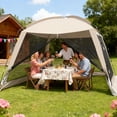 thumbnail image 5 of 12'x12' Camping Screen Tent - Portable 8-10 Person&instant Uv Resistant Sun Shelter Easy To Set Up&mosquito Net Tent&waterproof Suitable For Family Trip Backyard Picnic, 5 of 8