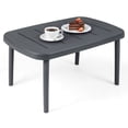 thumbnail image 1 of Gymax Outdoor Coffee Table Rectangular Patio Storage Table w/ Aluminum Alloy Rods, 1 of 10