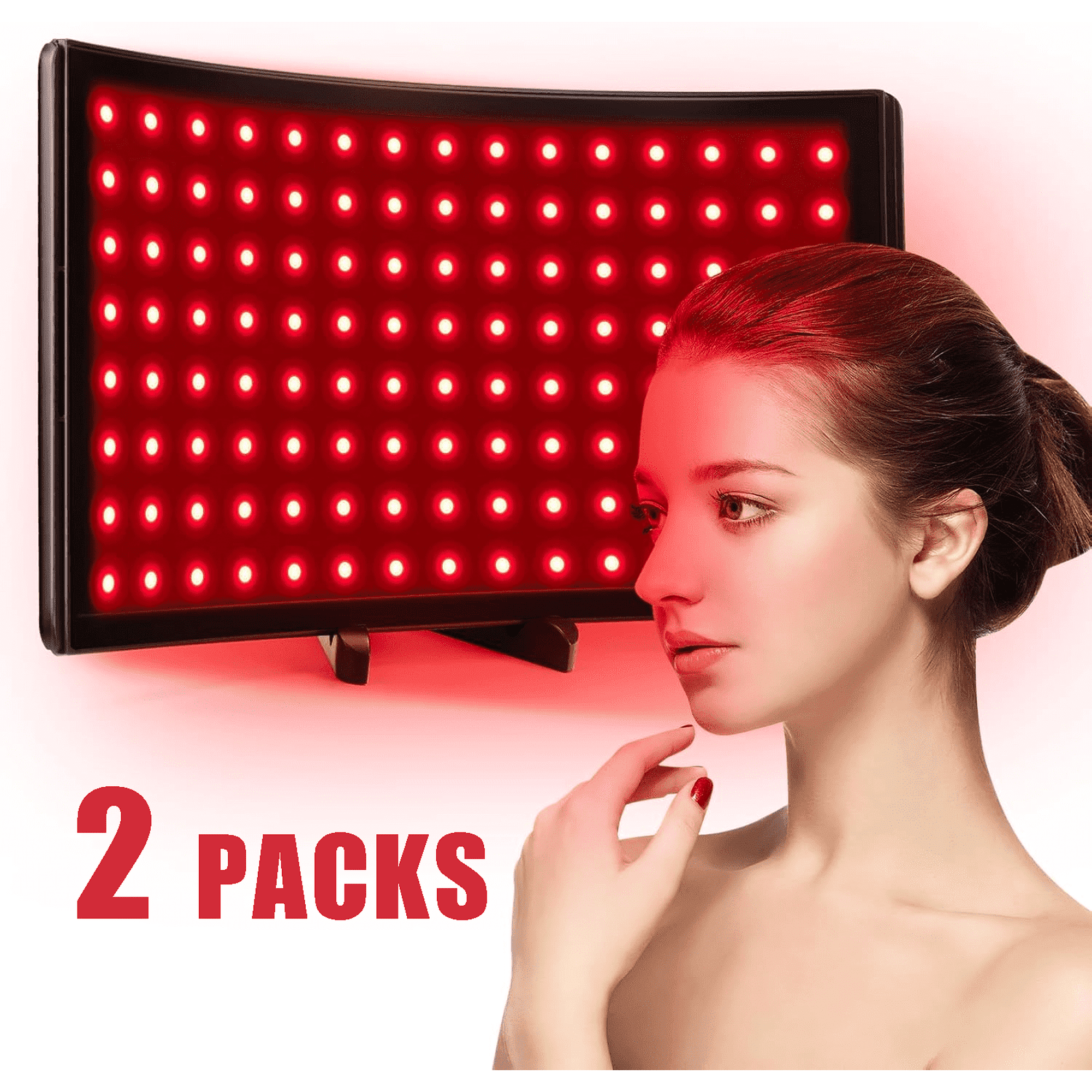Viconor Red Light Therapy Device 2-Pack for Face & Back - 660nm & 850nm Wavelengths for Skin, Muscles & Joints at Home