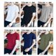 thumbnail image 2 of \ [6 Choice] Camiseta Lisa Estilo Coreano De Verano Cuello Alto Pequeño Suelto De Cinco Puntos De Manga Corta Para Hombres Base De Moda Color Sólido Casual Gao Jiahui  unisex, 2 of 2