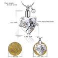 thumbnail image 2 of Heart Cremation Jewelry Urn Necklace for Ashes Crystal Memorial Pendant with Birthstone Always in My Heart Keepsake Engraved Your Wings were Ready But My Heart was Not, 2 of 6