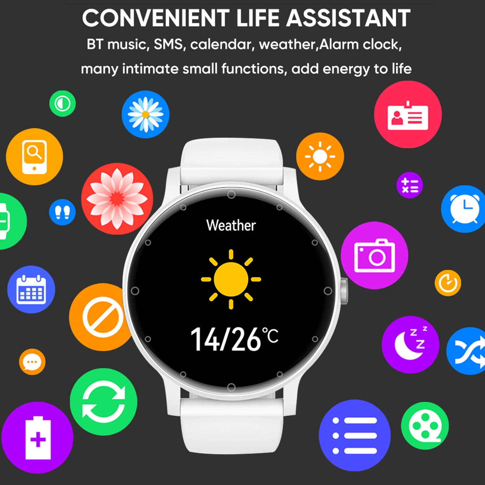 Jubipavy 1.39 High-definition Color Screen Bluetooth Call Information Viewing Multiple Sports Modes And Multifunctional Smartwatch