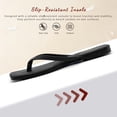 thumbnail image 4 of Womens Square Flip Flops, Patent Leather Flat Sandals with Memory Foam Insole, Non-Slip Lightweight Minimalist Open Toe Summer Vacation Dressy Beach Essentials Slippers, 4 of 7