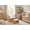 Poetic Natural Wood and Beige Fabric, variant on Suite Bebe Madison Wooden Nursery Rocking Chair with Ottoman, Baby Nursing Glider Rocker, White/Oyster