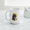 thumbnail image 5 of CafePress - Black Great Dane W/ Sunflowers Large Mug - 15 oz Ceramic Large White Novelty Mug, 5 of 6
