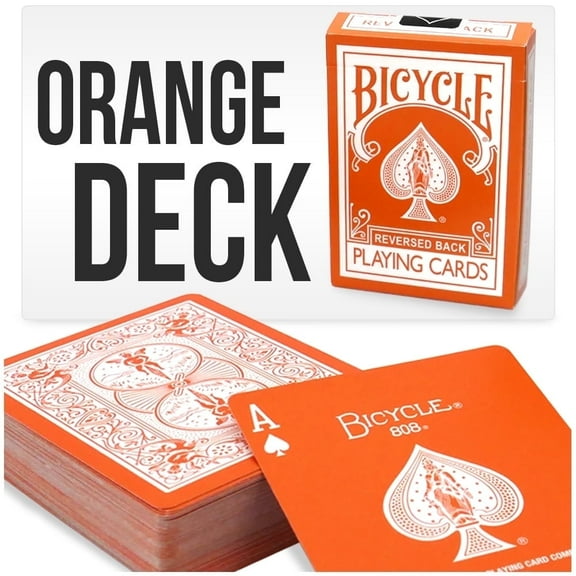 Orange Playing Cards Bicycle Deck