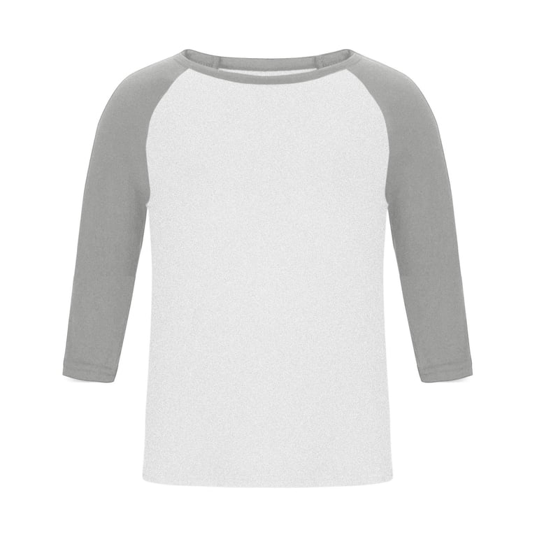 Men's Classic Raglan 3/4 Sleeve Baseball T Shirt, Crew Neck Color