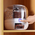 thumbnail image 4 of Distributeur de Grains Rotatif à 360° Boîte de Rangement pour Grains Bocal Scellé Transparent Circulaire Cuisine Riz, 4 of 5