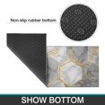 thumbnail image 6 of Grey and Gold Marble Pattern Anti Fatigue Kitchen Rugs Set Of 2, Non Slip Washable Decorative Floor Mats for Kitchen Sink Laundry, 17"x30" and 17"x47", 6 of 6