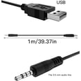 thumbnail image 3 of Cable de carga Luventg, conector de audio AUX macho de 3,5 mm a USB macho, 3 of 7