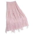 thumbnail image 2 of ClodeEU Women's Tulle High Waisted A Line Midi Skirt ,Flowy Slimming Casual Skirt Pink,Womens Plus Free Size, 2 of 6