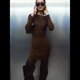 thumbnail image 5 of Vestido Corto Ajustado Básico de Punto de Larga para Mujer, de Otoño, para Fiesta, Cóctel o Noche Marrón M, 5 of 8