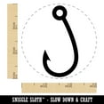 thumbnail image 2 of Single Barbed Fishing Hook Angler Fisherman Self-Inking Rubber Stamp Ink Stamper - Orange Ink - Small 3/4 Inch, 2 of 7