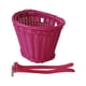 thumbnail image 2 of Cesta para bicicleta para niños, cesta tejida a mano con correas, cesta para manillar de bicicleta Rosa Roja 20x16x15cm, 2 of 9
