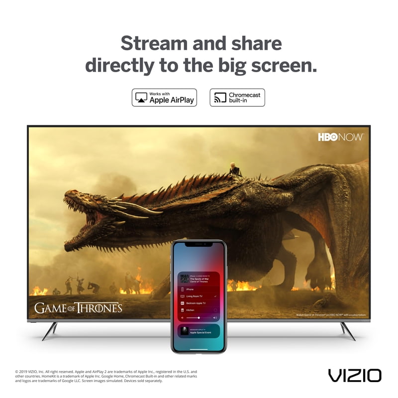 VIZIO 65" Class 4K UHD LED Smart TV HDR D-Series D65x-G4 display and camera view