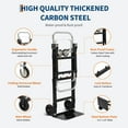 thumbnail image 6 of Yeshouse Folding Convertible Hand Truck, 220lbs Load Carbon Steel Dolly with Wheels for Home, Warehouse, Office, 6 of 8