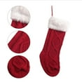 thumbnail image 2 of CSCHome Christmas Stocking 15x11inch Plush Knitted Stocking Family Holiday Christmas Party Gifts and Decorations, 2 of 7