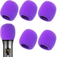 thumbnail image 1 of HUGFEGWE 5Pcs Microphone Cover Sponge Foam Mic Cover Handheld Microphone Windscreen Shield Protection Micro Foam Filter Purple for KTV Broadcasting U2536-17937, 1 of 8