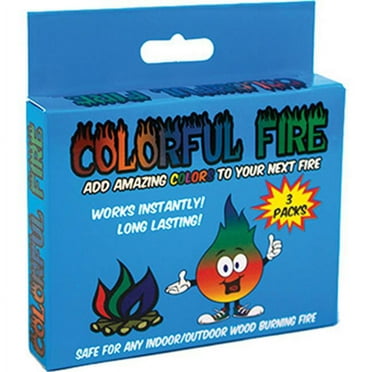 Fire Flame Colorant for Wood Burning Fireplaces - 3 Pack Per Box