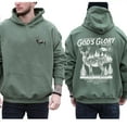 thumbnail image 5 of God’s Glory Is Displayed Double-Sided Hoodie – Retro Christian Wildlife Pullover, Vintage Deer Hunting Faith Hoodie for Men & Women, 5 of 7