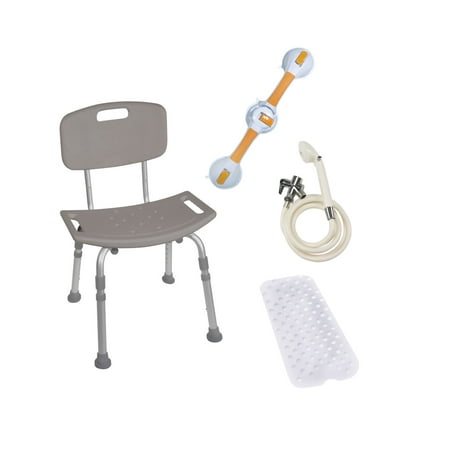 Drive Medical Shower Tub Chair Bathroom Safety Bundle