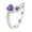 Purple, variant on Adjustable Ring Birthstone Couple's Ring Heart Constellations Birthday Jewelry