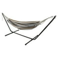 thumbnail image 6 of Northlight Striped Cotton Two Person Double Brazilian Hammock - 73" x 58.5" - Black and Brown, 6 of 8