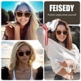 thumbnail image 3 of Gafas de sol FEISEDY Vintage Square Cat Eye B2473 para mujer, 3 of 7