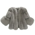 thumbnail image 2 of Munlar White Fur Jacket-Fashion Solids Fur Short ing Faux Fur Coat Clearance, 2 of 4