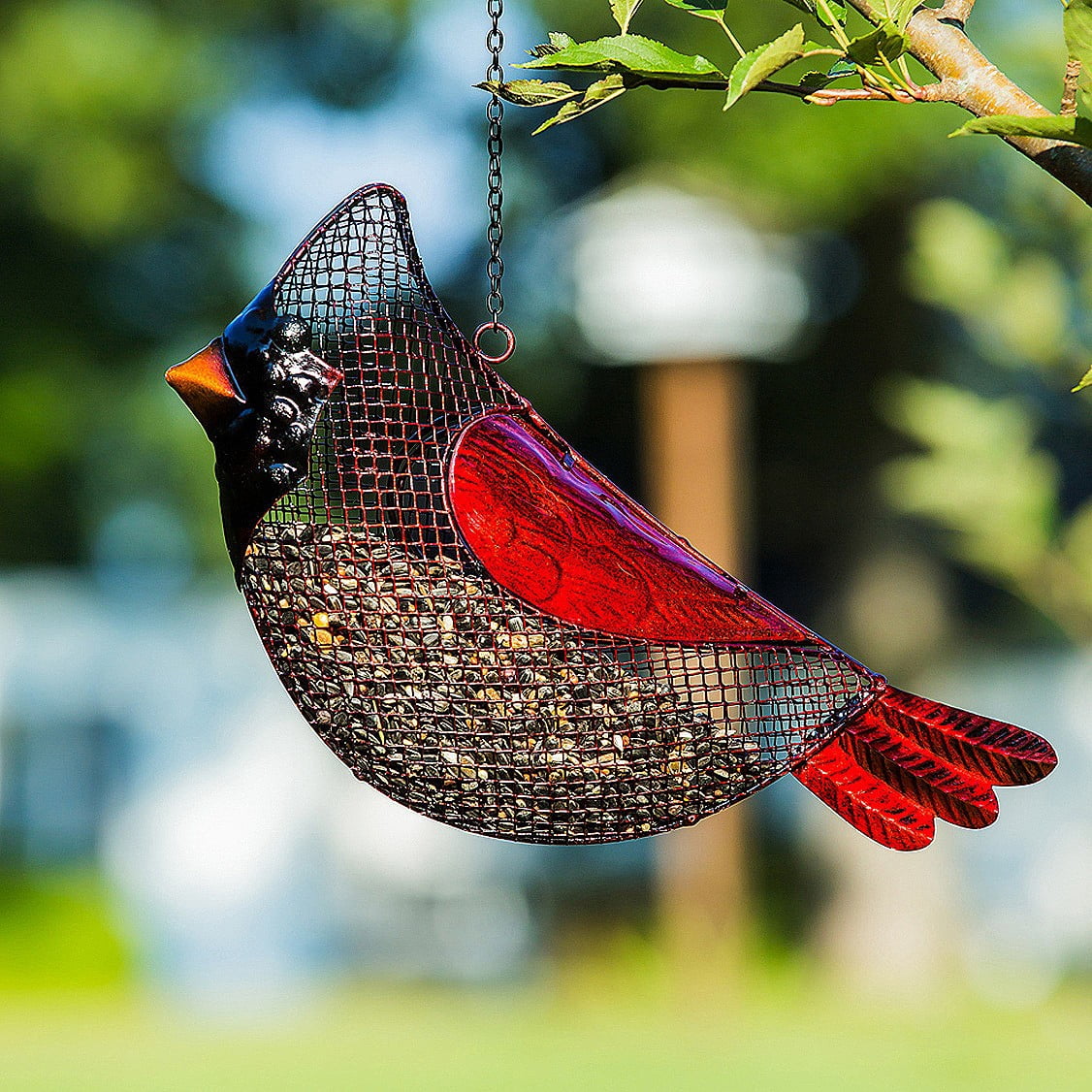 Evergreen Garden Cardinal Mesh Bird Feeder