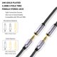 thumbnail image 3 of DUKABEL Cable adaptador hembra a hembra de 3,5 mm Acoplador hembra TRRS de 4 polos Cable de extensión AUX [Audio sin pérdidas OFC y trenzado de nailon cristal] Conector auxiliar Cable jack estéreo - T, 3 of 5