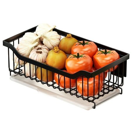 

Stainless Kitchen Wall-Mounted Storage Basket Spice Rack Shower Caddy Fruit Drainer Organizer Dish Drying Shelf Container
