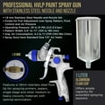thumbnail image 3 of New 1.8mm HVLP Gravity Feed SPRAY GUN Air Regulator Auto Paint Primer Prime Car, 3 of 6