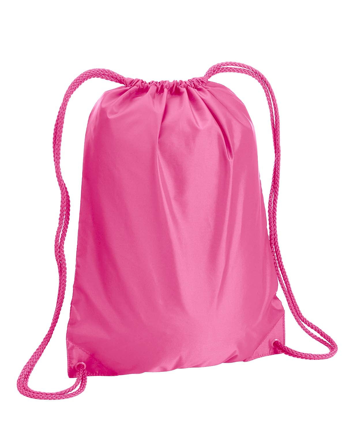 pink drawstring bags in bulk