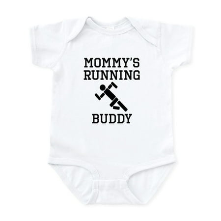 

CafePress - Mommys Running Buddy Body Suit - Baby Light Bodysuit Size Newborn - 24 Months