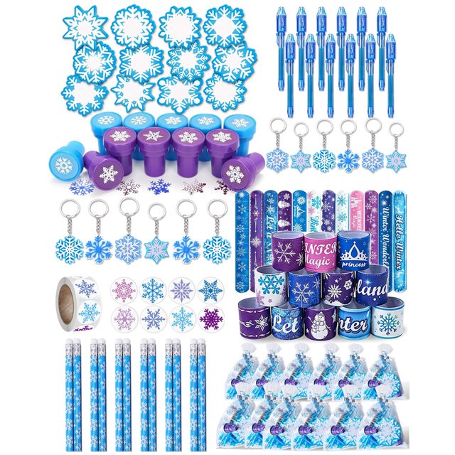 Set Party Favors de Frozen, 12 juegos de bolsas de regalos, sellos y pulseras