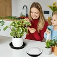 thumbnail image 4 of UPOUART 12Pcs Round Plant Pot Tray Plastic Water Tray Stable Base for Flower Pots, 4 of 7