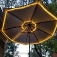 thumbnail image 2 of JUNWEN Luces de cuerda LED de 40 pies para exteriores, blanco cálido, conectables, impermeables, 110 V, 432 LED, iluminación de cuerda LED flexible para pasarelas, patios, jardines, cercas, porches, d, 2 of 5
