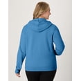 thumbnail image 3 of Hanes Just My Size EcoSmart Women's Full-Zip Fleece Hoodie (Plus ) Denim Blue 1X, 3 of 6