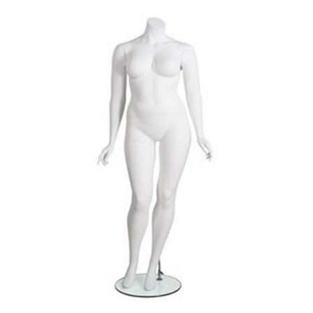 Mondo Mannequins' Amber Plus Size Headless Female Mannequin in Matte White