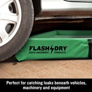 FlashDry Portable Spill Containment Berm, 4' x 4', UV-Resistant PVC, Heavy-Duty, Green
