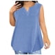thumbnail image 1 of Puntoco Camiseta De Verano Para Mujer, Talla Grande, Con Cuello En V, Sin Mangas, De Color Liso, Chaleco Informal, top, Chaleco Con Cuello En V, Azul Cielo Xxl, Regalo Para Mujer, 1 of 4