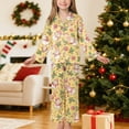 thumbnail image 2 of Gubotare Kids Christmas Pajamas Matching Sets Girls 2-piece Snug-fit Holiday Pajama Set, Soft & Cute for Kids Size 13-14 (Yellow,13-14 Years), 2 of 9