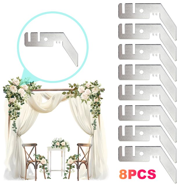 Soporte Doble para Telón Fondo Colgador Cenefa Boda 3 Pulgadas Drapeado