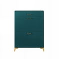 thumbnail image 4 of Shoe Cabinet with 2 Flip Drawers, Narrow Shoe Storage Cabinet, Shoe Rack Hidden for Entryway, Hallway, Living Room, Green, 4 of 6
