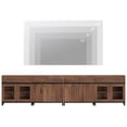 thumbnail image 4 of WAMPAT 4-in-1 Modern TV Stand for TVs up to 120 Inch, Glass Doors & 2 Drawers Entertainment Center,Media Console with Adjustable Shelf for Living Room & Bedroom, 4 of 14